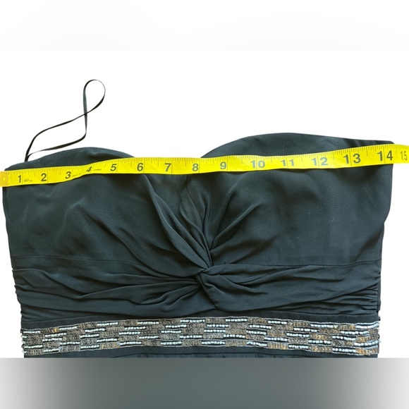 Tibi Black Strapless Beaded Waist Mini Cocktail Dress Women’s 2 NWT - Picture 6 of 9